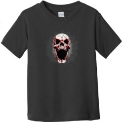 Screaming Grunge Skull Toddler T-Shirt Black - US Custom Tees