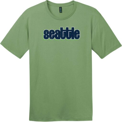 Seattle Retro Letters T-Shirt Fresh Fatigue - US Custom Tees