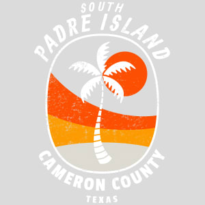South Padre Island Texas Palm Tree Design - US Custom Tees