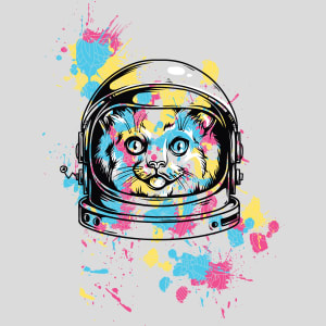 Space Cat Design - US Custom Tees