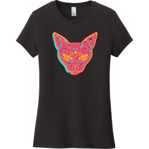 Sugar Cat Retro Women's T-Shirt Black - US Custom Tees