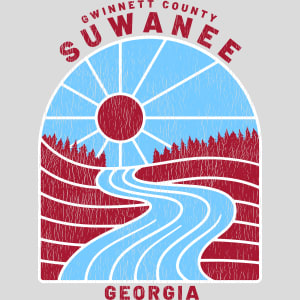 Suwanee Georgia River Retro Design - US Custom Tees