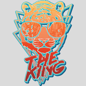 The King Cool Tiger Design - US Custom Tees