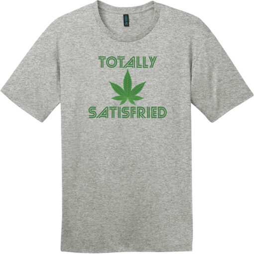 Totally Satisfried Weed T-Shirt Heathered Steel - US Custom Tees