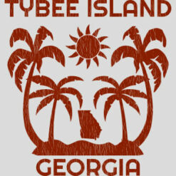 Tybee Island Georgia Palm Tree Design - US Custom Tees