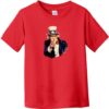 Uncle Sam Toddler T-Shirt Red - US Custom Tees