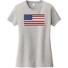 United States of America Flag Women's T-Shirt Light Heather Gray - US Custom Tees