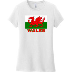Wales Flag Women's T-Shirt White - US Custom Tees