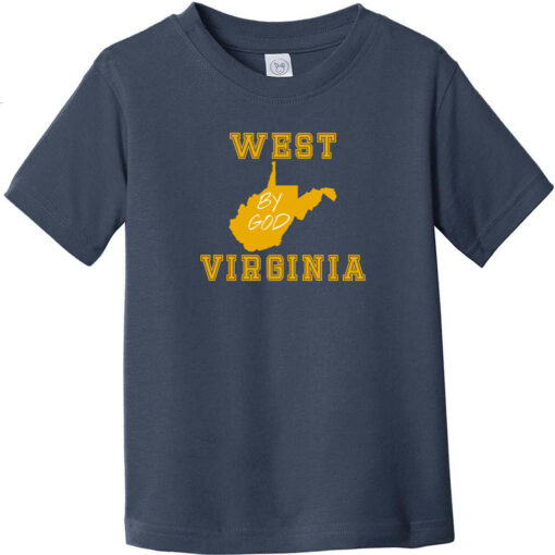 West By God Virginia Toddler T-Shirt Navy Blue - US Custom Tees