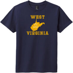 West By God Virginia Youth T-Shirt New Navy - US Custom Tees