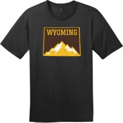 Wyoming Mountains State T-Shirt Jet Black - US Custom Tees
