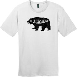 Yellowstone National Park Wyoming Bear T-Shirt Bright White - US Custom Tees