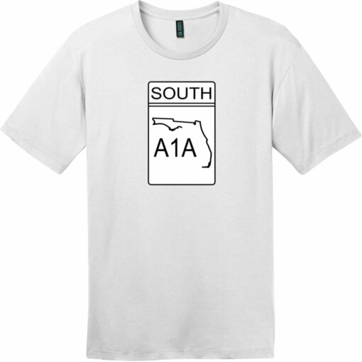 A1A South Road Sign T-Shirt Bright White - US Custom Tees
