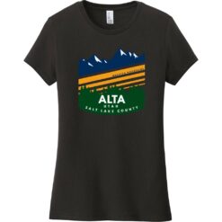Alta Utah Wasatch Mountains Women's T-Shirt Black - US Custom Tees