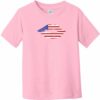 American Flag Lips Toddler T-Shirt Light Pink - US Custom Tees