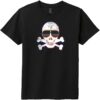 American Flag Sunglasses Retro Skull Youth T-Shirt Black - US Custom Tees