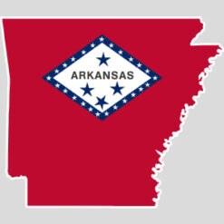 Arkansas Flag State Shaped Design - US Custom Tees