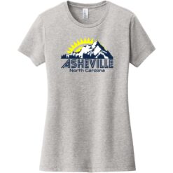Asheville North Carolina Mountains Women's T-Shirt Light Heather Gray - US Custom Tees