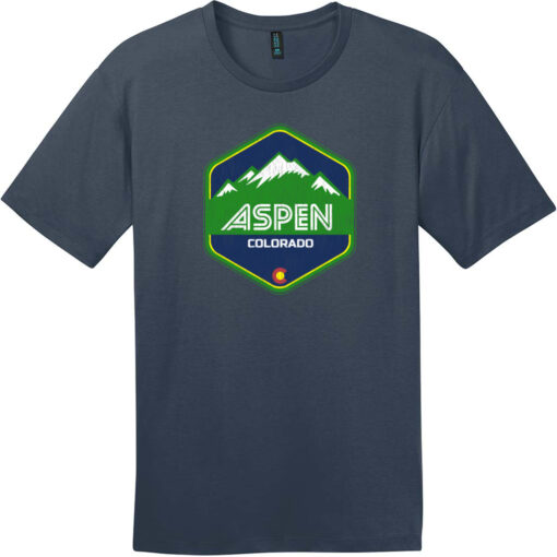 Aspen Colorado Mountain T-Shirt New Navy - US Custom Tees