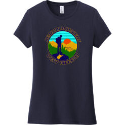 Beauty Mountain West Virginia Women's T-Shirt New Navy - US Custom Tees
