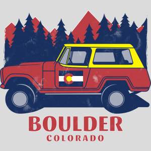 Boulder Colorado Vintage Design - US Custom Tees