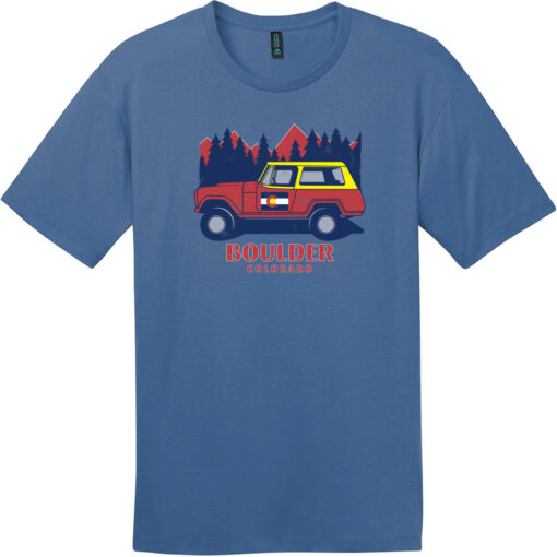Boulder Colorado Vintage T-Shirt Maritime Blue - US Custom Tees