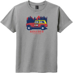 Boulder Colorado Vintage Youth T-Shirt Gray Frost - US Custom Tees