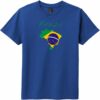 Brazil Country Flag Youth T-Shirt Deep Royal - US Custom Tees