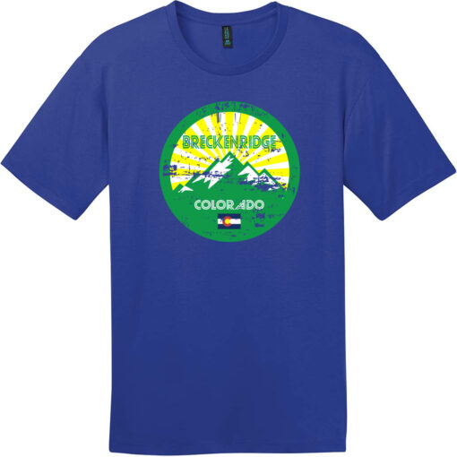 Breckenridge Colorado Mountain Flag T-Shirt Deep Royal - US Custom Tees