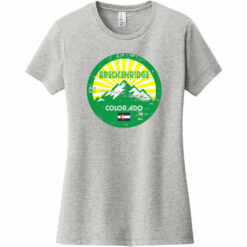 Breckenridge Colorado Mountain Flag Women's T-Shirt Light Heather Gray - US Custom Tees