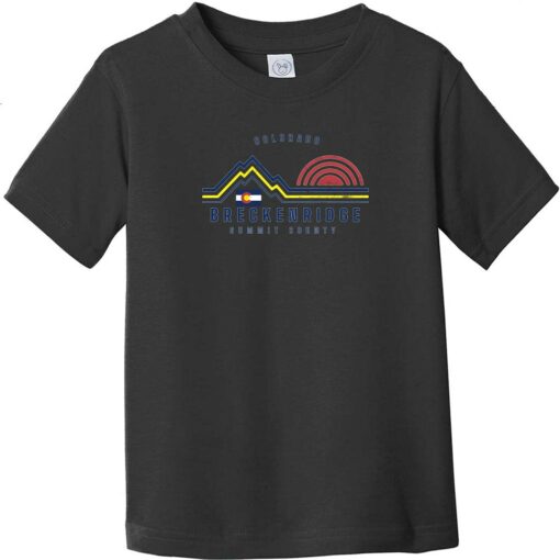 Breckenridge Mountain Summit County Toddler T-Shirt Black - US Custom Tees