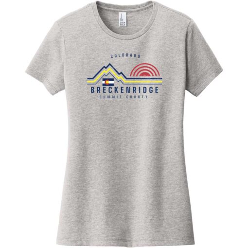 Breckenridge Mountain Summit County Women's T-Shirt Light Heather Gray - US Custom Tees