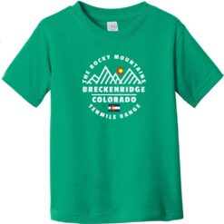 Breckenridge Tenmile Range Mountain Toddler T-Shirt Kelly Green - US Custom Tees