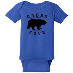 Cades Cove Smoky Mountains Bear Baby One Piece Royal - US Custom Tees