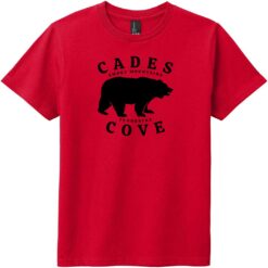 Cades Cove Smoky Mountains Bear Youth T-Shirt Classic Red - US Custom Tees