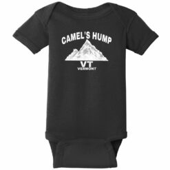 Camel's Hump Mountain Vermont Baby One Piece Black - US Custom Tees