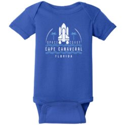 Cape Canaveral Space Coast Vintage Baby One Piece Royal - US Custom Tees