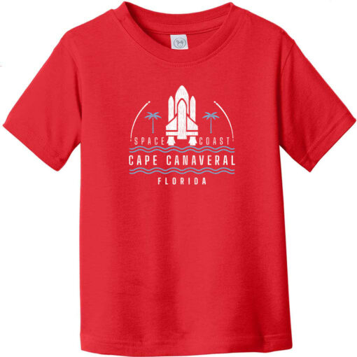 Cape Canaveral Space Coast Vintage Toddler T-Shirt Red - US Custom Tees