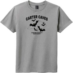 Carter Caves Kentucky Youth T-Shirt Gray Frost - US Custom Tees