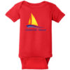 Catalina Island Sailboat Baby One Piece Red - US Custom Tees
