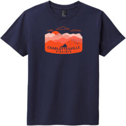 Charlottesville Virginia Outdoor Youth T-Shirt New Navy - US Custom Tees