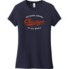 Chicago Illinois Blues Capital Of The World Women's T-Shirt New Navy - US Custom Tees