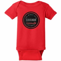 Chicago Illinois The Windy City Baby One Piece Red - US Custom Tees