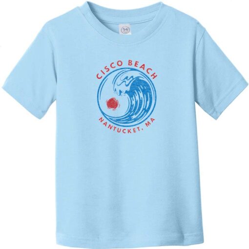 Cisco Beach Nantucket Surf Toddler T-Shirt Light Blue - US Custom Tees