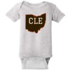 CLE Cleveland Ohio State Baby One Piece Heather - US Custom Tees