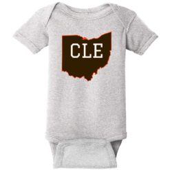 CLE Cleveland Ohio State Baby One Piece Heather - US Custom Tees