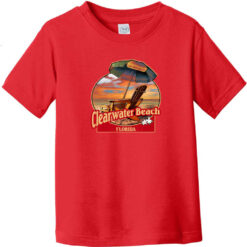 Clearwater Beach Florida Vintage Beach Toddler T-Shirt Red - US Custom Tees