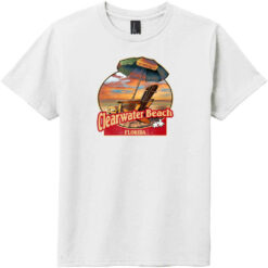 Clearwater Beach Florida Vintage Beach Youth T-Shirt White - US Custom Tees