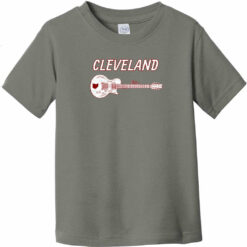 Cleveland Ohio Guitar Toddler T-Shirt Charcoal - US Custom Tees