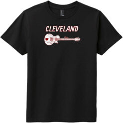 Cleveland Ohio Guitar Youth T-Shirt Black - US Custom Tees